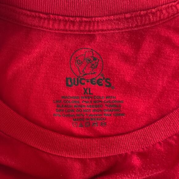 Buc-ee’s Red Unisex Short-Sleeve T-Shirt Size XL Beaver Logo Casual Vacation - Picture 4 of 7